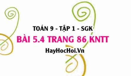 Bài 5.4 Toán 9 tập 1 SGK Kết nối tri thức